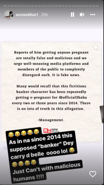 Annie Idibia reacts to reports of husband impregnating a banker