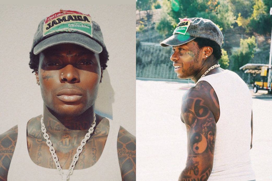 Asake shows off his tattoos