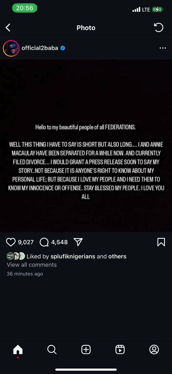 New ‘African Queen’: Timeline of 2Baba’s public appearances with Natasha Osawaru