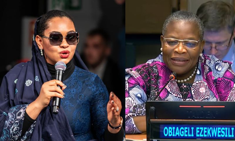 L-R:Senator Natasha Akpoti-Uduaghan and former minister of education, Oby Ezekwesili. [Facebook, Getty Images]
