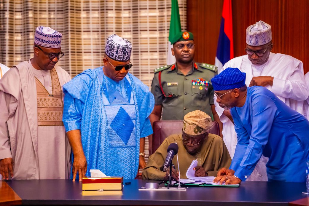 President Bola Tinubu signs the tax bills into law