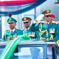 President Muhammadu Buhari arrives Nigerian Army Parade In Military Uniform in Abuja. (Daily TRUST)