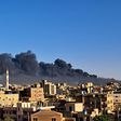Smoke rises during clashes between the Sudanese Armed Forces and the paramilitary Rapid Support Forces (RSF) in Khartoum, Sudan on April 19, 2023.Photo by Ahmed Satti/Anadolu Agency via Getty Images