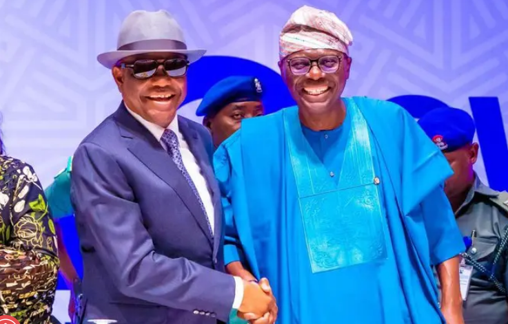 Governor Nyesom Wike of Rivers State endorsed his Lagos counterpart, Babajide Sanwo-Olu for second term (Vanguard)