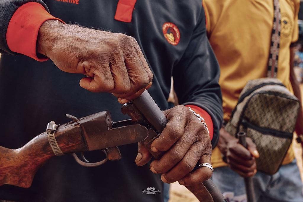 Gunshots are usually fired in the air [Instagram/@obankwillis/@kingbelaire]