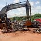 Some of the motorcycles being crushed at Area 1 in Abuja on Thursday. [NAN]