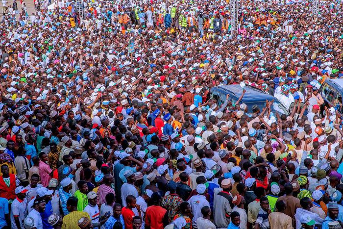 A crowd of Nigerians [Presidency]