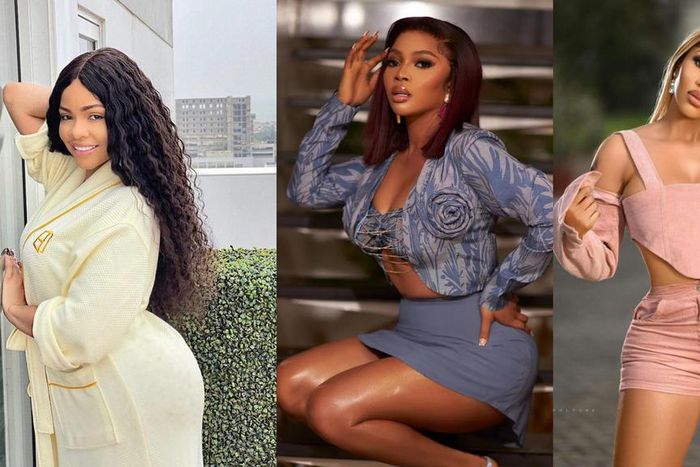 L-R: Nengi, Toke Makinwa, Mercy Eke