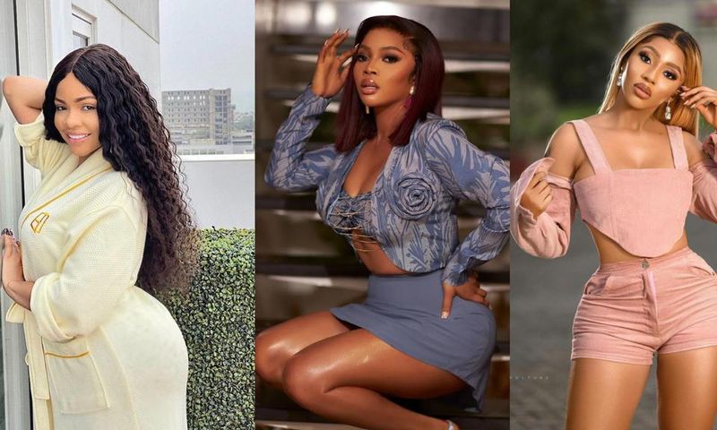 L-R: Nengi, Toke Makinwa, Mercy Eke