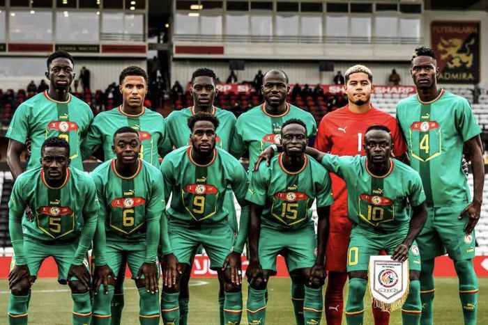 Senegal's squad in the friendly against Iran