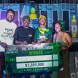 L-R: National Sales Manager, Olumagin Thomas, Bacardi-Martini Nigeria Limited; Project Lead, Chain Reactions Africa, Dixon Odukoya; Winner, The Naija Highlandah Challenge 2022, Akinwale Awatt, and Customer Marketing Manager, Bacardi-Martini Nigeria Lim...