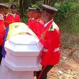 The remains of Senior Fire Officer, Chigozie Ugwu during the burial  [NAN]