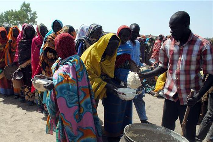 Nigerian women in an IDP camp in Borno