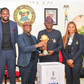 L-R: Director General, Lagos State Sports Commission (LSSC), Mr Gafaar Oluwatoyin; Director, Corporate Communications, VISA West Africa, Niyi Adebiyi; Vice President, Cluster Country Manager, Mr Andrew Uaboi; Gov. Babajide Sanwo-Olu of Lagos State; Mar...