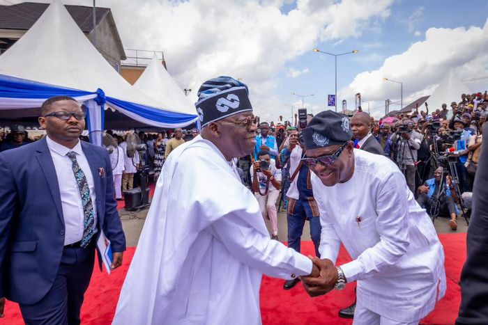 Tinubu hails 'dependable' Wike for contributing to his election victory.