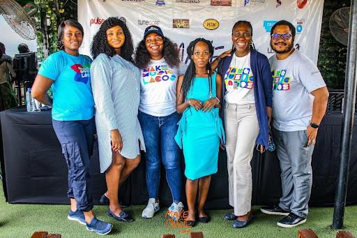 L-R: Faith Swiss- Ajiboye, Member, Organizing team, Omotoyosi Ajayi; Founder, Stage Africa Media and Advisory and Organizing Partner; Suzan Adinoyi, MD, Zannoza Entertainment and Organizing Partner; Olabisi Olajide, Head of Communications, The Nest Inn...
