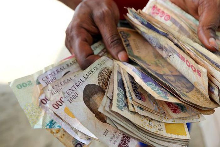Naira notes on display [Guardian]
