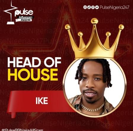 Ike emerges Head of House on BBNaija All Stars edition. [Instagram/pulsenigeria247]