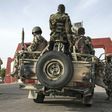 Nigerian soldiers patrol in Maiduguri in Borno State northeast Nigeria on March 25, 2016