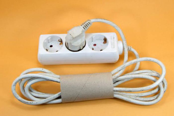 Toilet paper tubes or core in use