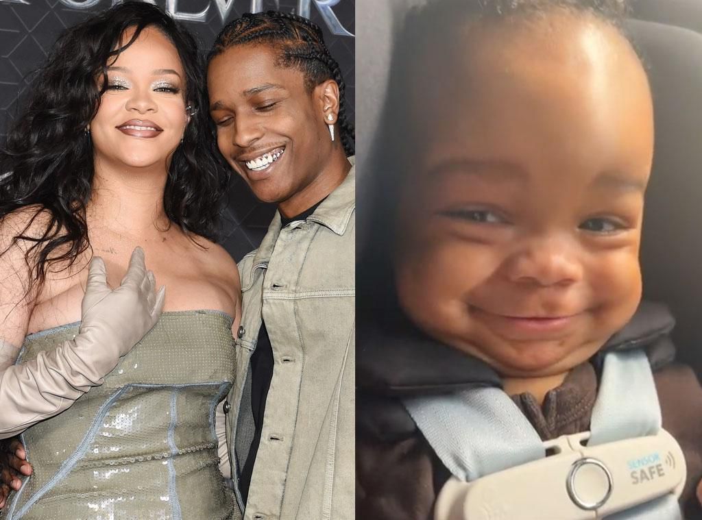 Rihanna's cute baby (TikTok/Rihanna,Getty Images)