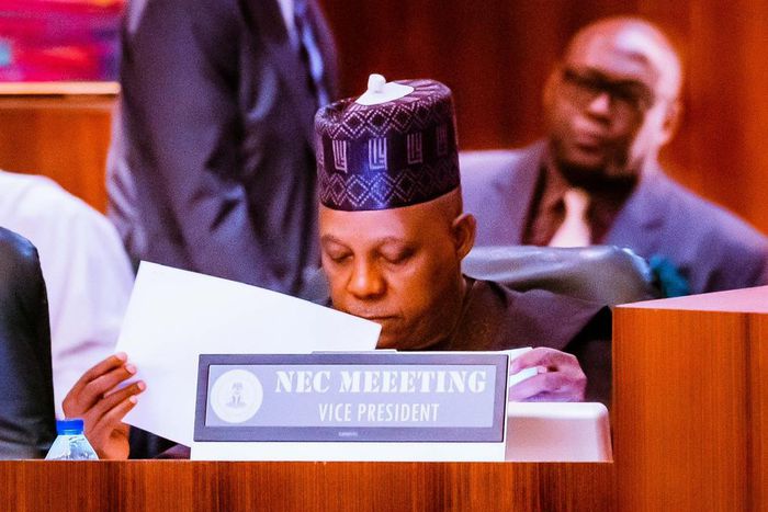 Vice President, Kashim Shettima presides over NEC meeting in Aso Rock. [Presidency]