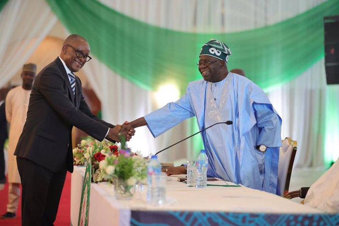President Bola Tinubu and the Minister of Sports Development, Senator John Enoh [Presidency]