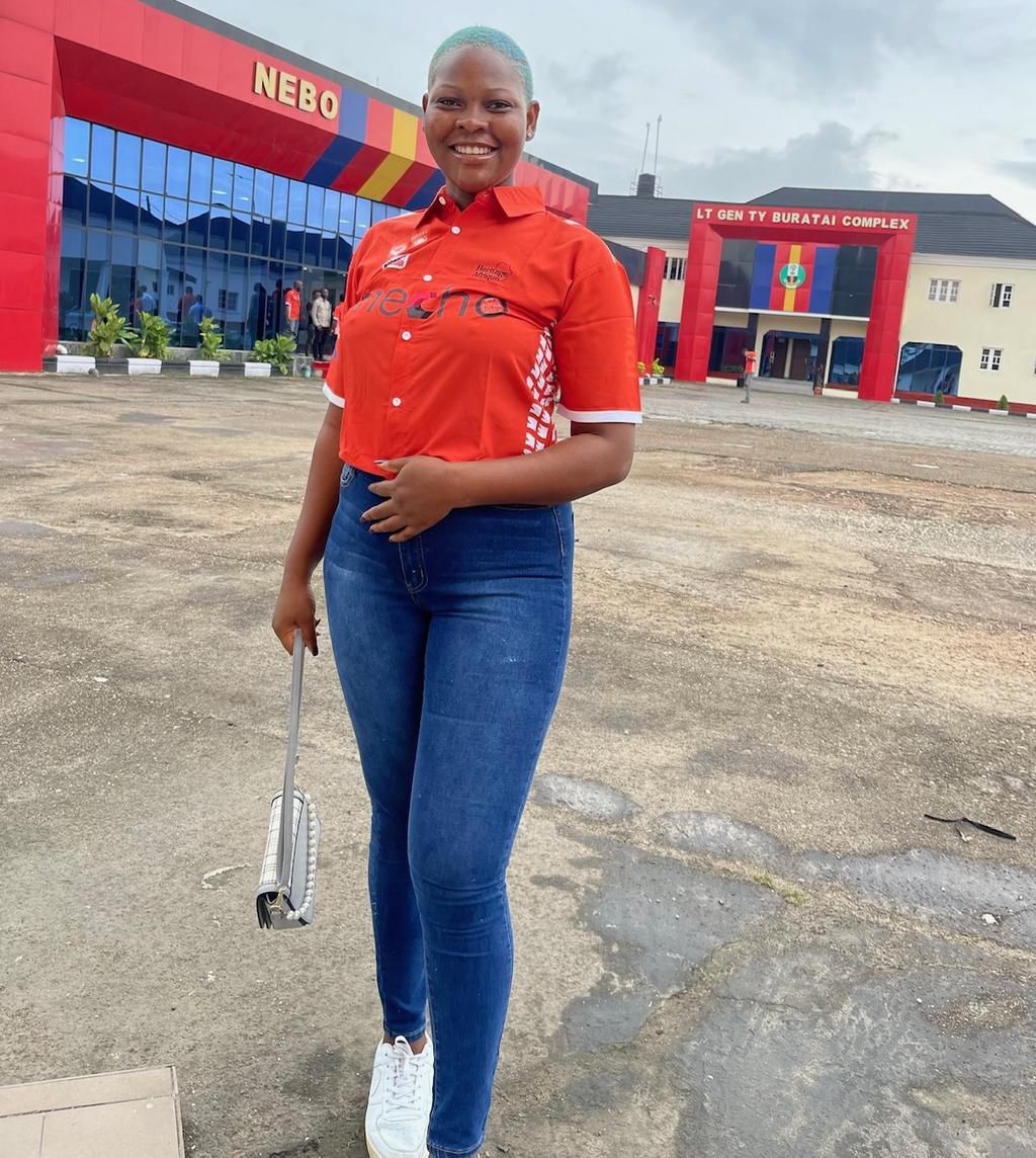 A happy Akpos made her comeback in 2018.