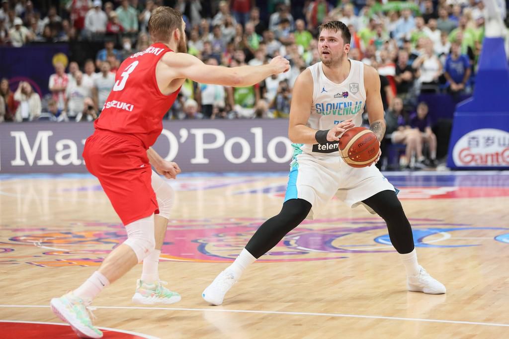 Luka Doncic in action for Slovenia