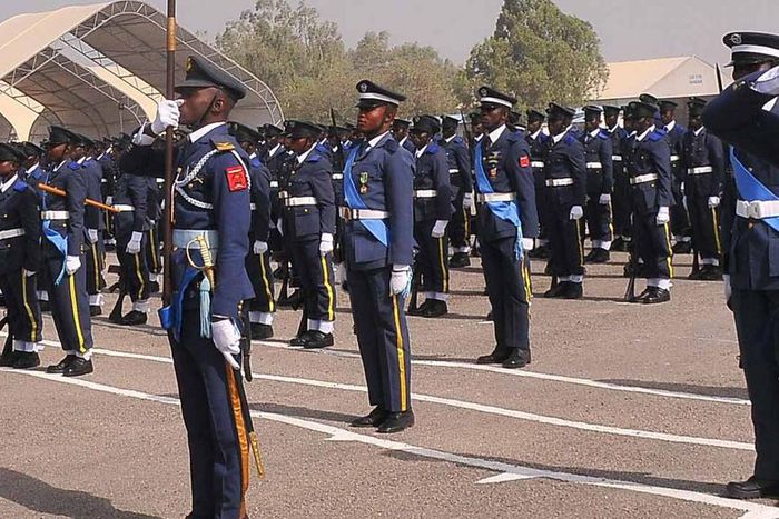 Passing out parade of Nigerian Air Force basic Military Training Course in Kaduna. (Guardian)