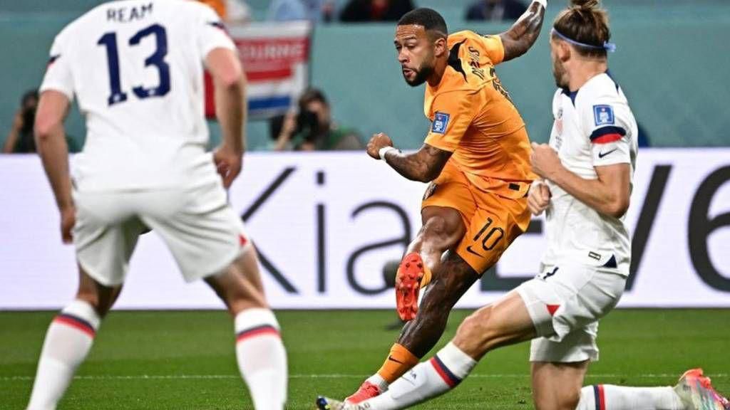Memphis Depay opens the lead for the Netherlands against USA in Qatar