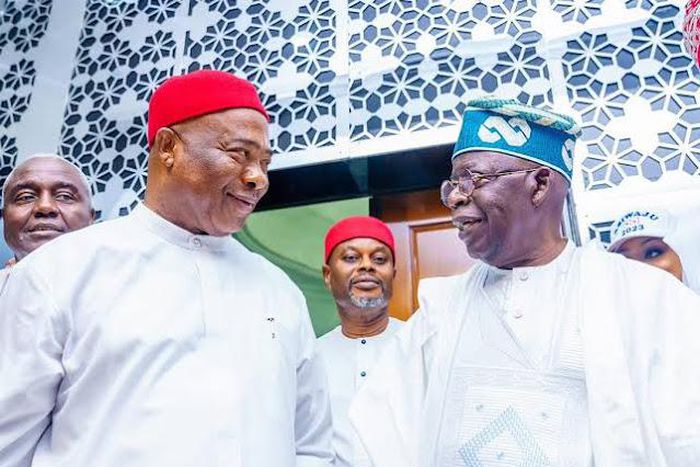 Imo State Governor, Hope Uzodinma and Bola Tinubu, the Presidential candidate of the All Progressives Congress. (APC)
