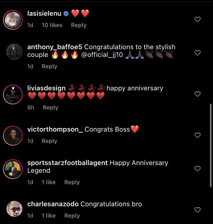 Social Media Reactions to Jay Jay Okocha's 25th year wedding anniversary