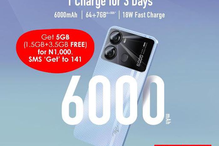 1 Charge For 3 Days: itel releases itel P40 with 7GB RAM and 6000mAh battery for Nigerians