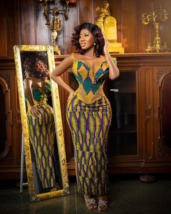 Brides in kente outfits