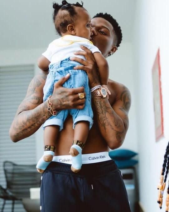 Wizkid shares adorable picture of his 4th son 1