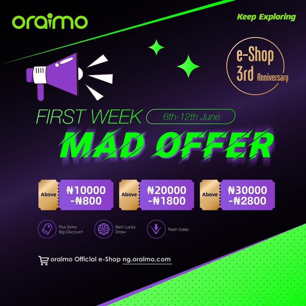 oraimo marks 3rd e-Shop anniversary with massive sales, discounts for fans