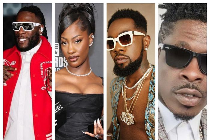 Burna Boy, Tems, Patoranking, Shatta Wale