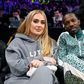 Adele and Rich Paul sit courtside at the 2023 NBA playoffs in Los Angeles.Kevork Djansezian/Getty Images