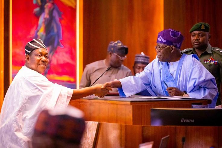President Bola Tinubu swears in Secretary to the Government of the Federation (SGF), Senator George Akume. [Presidency]