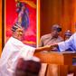 President Bola Tinubu swears in Secretary to the Government of the Federation (SGF), Senator George Akume. [Presidency]