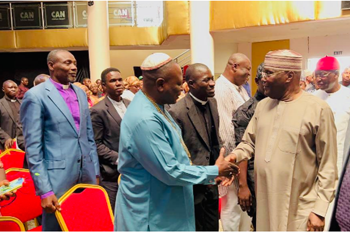Abubakar Atiku meets CAN leaders in Abuja, (TheCable)