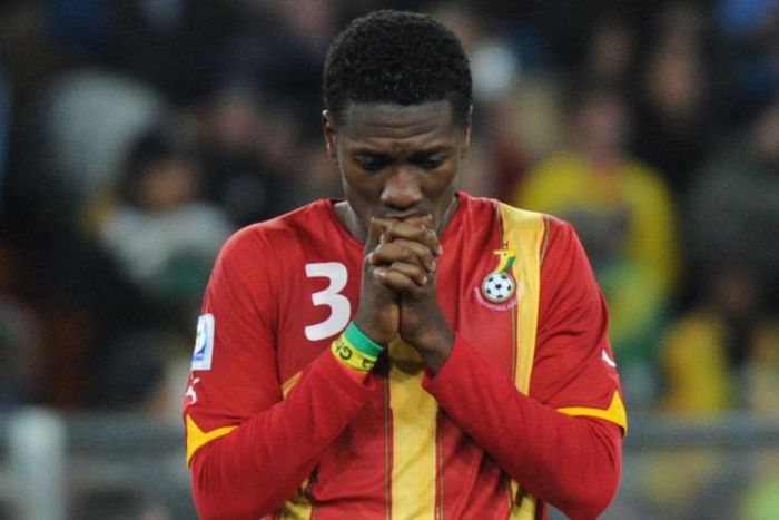 Former Ghana striker Asamoah Gyan is credited with one of the most famous penalty misses of all time
