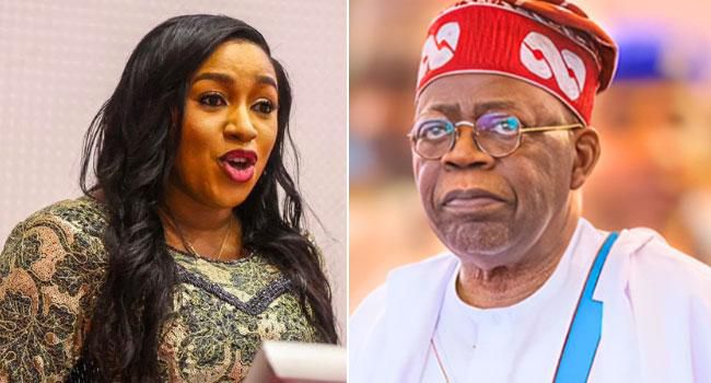 Betta Edu and President Bola Tinubu. [Channels TV]