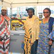 Mr Dapo Olakulehin, General Manager, Lagos State Coconut Development Authority (LASCODA), Dr Oluwarotimi Fashola, Special Adviser to the Governor on Agriculture (Rice Mill Initiative), Mrs Shakirat Dauda, beneficiary of deep freezer and generator and M...