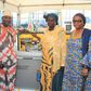 Mr Dapo Olakulehin, General Manager, Lagos State Coconut Development Authority (LASCODA), Dr Oluwarotimi Fashola, Special Adviser to the Governor on Agriculture (Rice Mill Initiative), Mrs Shakirat Dauda, beneficiary of deep freezer and generator and M...