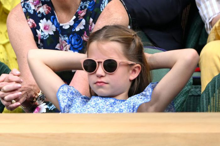 Princess Charlotte watching a Wimbledon match on Sunday.Karwai Tang/Getty Images