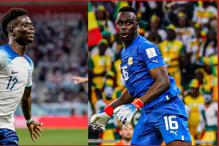Bukayo Saka and Edouard Mendy.