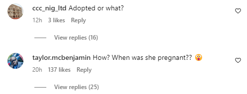 Reactions from some of her fans [Instagram/Nadiabuari]