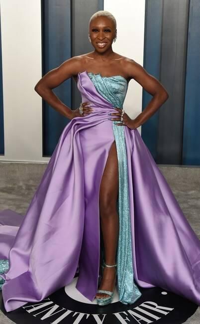 Cynthia Erivo at the Vanity Fair Oscar party 2020 [Getty Images]